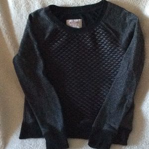 Black sweater with soft black front accent
